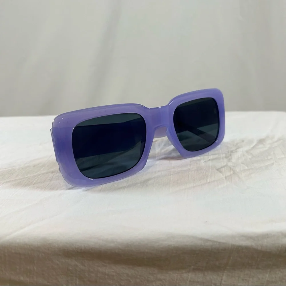 Purple Rectangular Sunglasses - Fashion Women's Shades